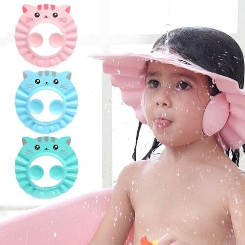 Safe Shampoo Shower Bathing Bath Protect Soft Cap Hat For Baby Wash Hair Shield Children Bathing Shower Cap Hat Kids