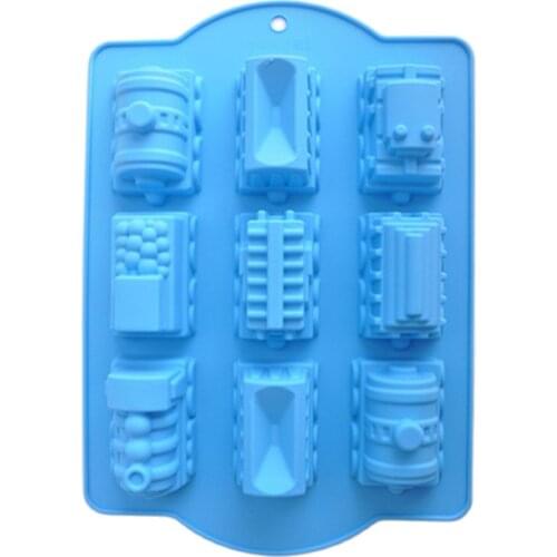 3D Train Design Silicone Cake Mold Creative Cake Decorating Tools Bakeware E099