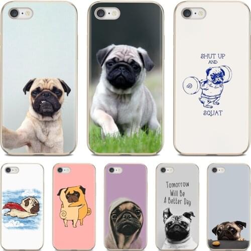 Cute funy lovely pug dog Sell Silicone Phone Case For Huawei Y6 Y5 2019 For Xiaomi Redmi Note 4 5 6 7 8 Pro Mi A1 A2 A3 6X 5X 7A