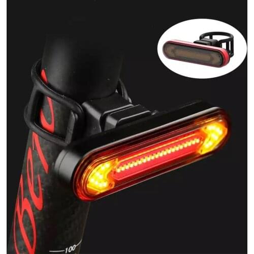 Bike LED Tail Light Bicycle Turning Signal USB Rechargeable Remote-Control Flash Rear Red Lights Waterproof Brake Warning Lamp