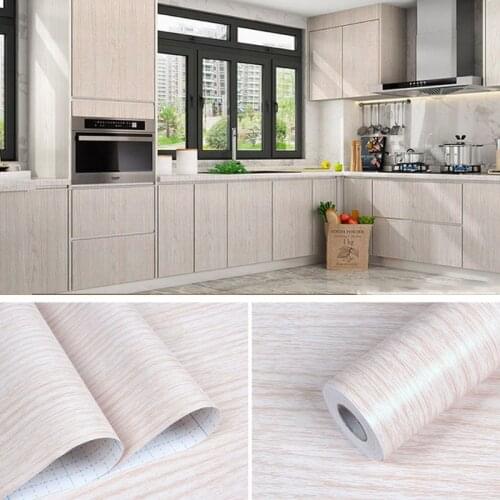Waterproof Wood Peel Wallpaper Wall Stickers Decorative Self-Adhesive Film for Furniture Real Wood Tactile Sensation Surfaces