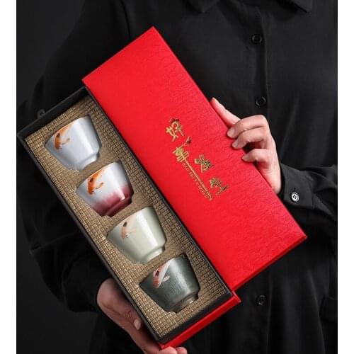 Japanese Manual Kiln Baked Teapot Cover Set of Ceramic Kung Fu Tea Ge Ren Bei Master Cup Teacup Teacups on-glazed