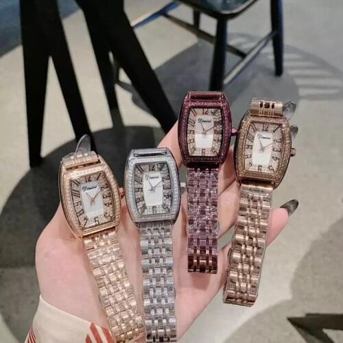 2020 new model Hot Sale Women Watches Luxury Brand INS Stainless Steel Strap Wristwatch Rhinestone Diamond Dress Watch