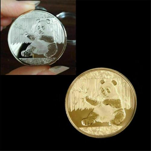 1pc Silver/Gold-Plated Panda Commemorative Challenge Coin Collectible Gift Fad