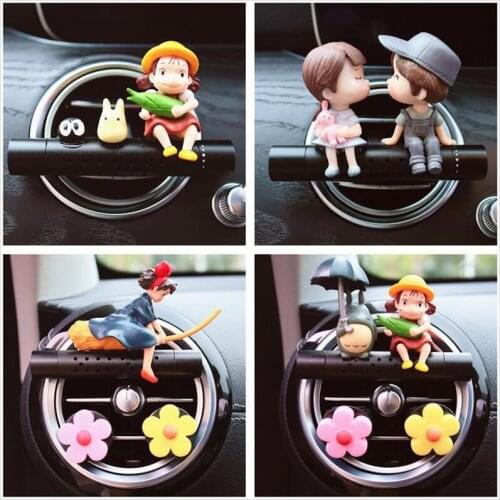 2021 Cute Car Air Freshener Exhaust Air Outlet Perfume Clip Aroma Diffuser Cartoons Car Accessories Interior for Girls Woman