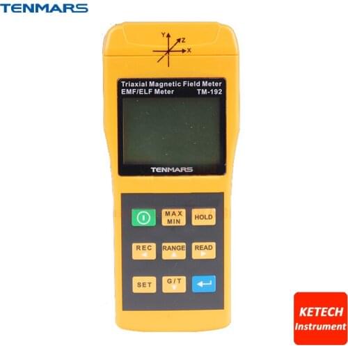 Auto Range and Auto Power 3-axis Magnetic Field Tester Meter 30Hz-2000Hz TM192