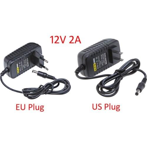 AC110-240V to DC 12V 2A Power Supply Changer Transformer Adapter For LED Strip