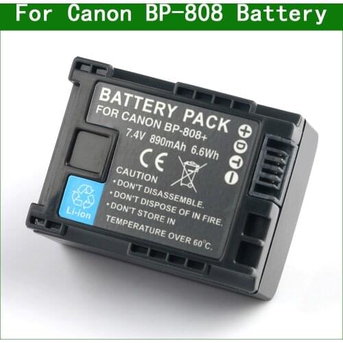 LANFULANG Battery for Canon BP-808 BP 808 and for Canon HF10 HF100 HF11 HF20 HF200 HF21 HG20 HG21 HFM30 HFG10 HFM300 HFM31