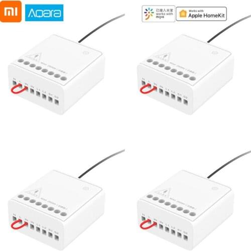 Xiaomi Aqara Eigenstone Two-way control module Wireless Relay Controller 2 channels Work For Mijia Mi home APP Homekit