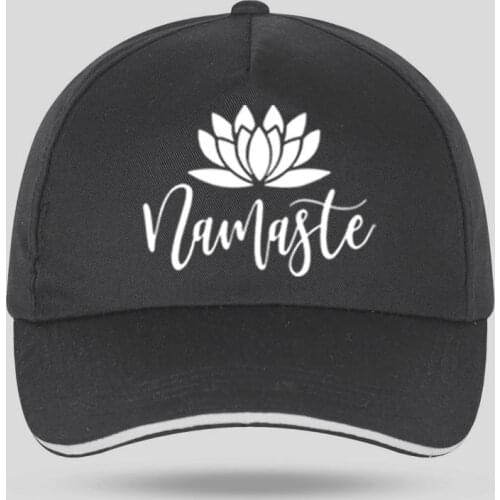 Men Women Namaste Flower Print Vegan Plant Lover Gift Funny Baseball Caps for Hip Hop Cotton Velcro Trucker Cap Bone Dad Hats