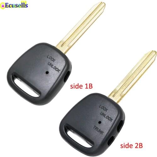 Ignition transponder blank key case shell For Toyota Remote Key Shell With 2 Button on The Side