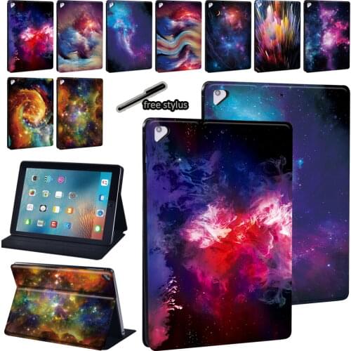 Tablet Case for Apple IPad Air 1/2/Air 3 10.5" 2019/Air 4 10.9" 2020 Printing Pattern star space Series Protective Cover+Stylus