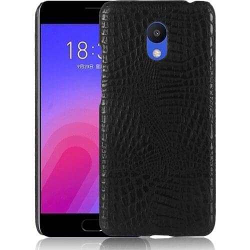Meizu M6 Mini Case Crocodile Grain Hard PC+PU Leather Back Cover Case for Meizu M 6 M6 Mini Phone Hard Cover Protector