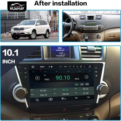 DSP Android 10.0 No Car DVD Player GPS navigation For Toyota highlander 2008-2014 Car radio player Auto stereo multimidia unit