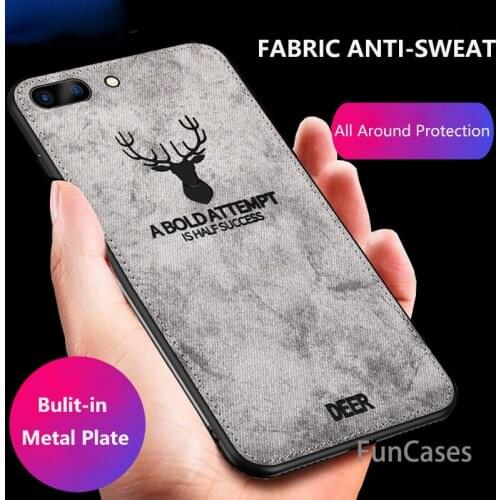 Hot Cloth Texture Deer 3D Soft TPU Magnetic Car Case For Huawei Honor 10 Built-in Magnet Plate Case For Huawei Honor V10 Cover