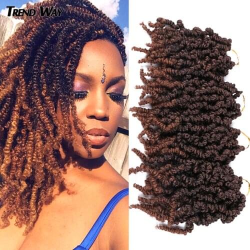 10Inch Bomb Spring Twisted Synthetic Hair Short Ombre Crochet Braiding Hair Heat Extensions Hair Bug Dropshipping Freeship