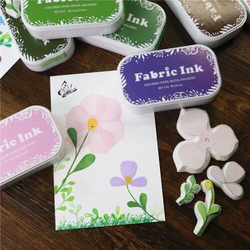 Cloth Printing Pad Big Box Retro Handmade DIY Craft Oily Ink Pad Rubber Stamp Fabric Scrapbook Ink Pad Finger Painting Wedding