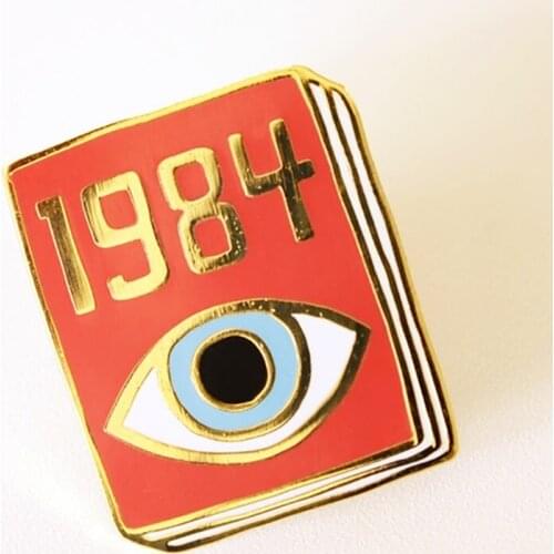 Cartoons Nineteen Eighty Four 1984 Magic Book Enamel Brooch Pin Backpack Hat Bag Lapel Pins Badge Fashion Jewelry Accessories
