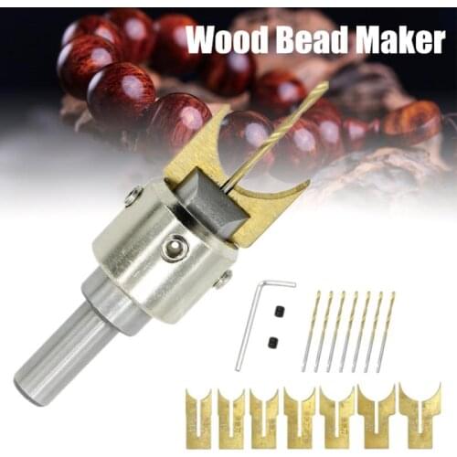 13/16/24pcs Carbide Wood Bead Maker Buddha Beads Drill Bit Milling Cutter Set Woodworking Tools 6/8/10/12/14/15/16/18/20/22/25mm