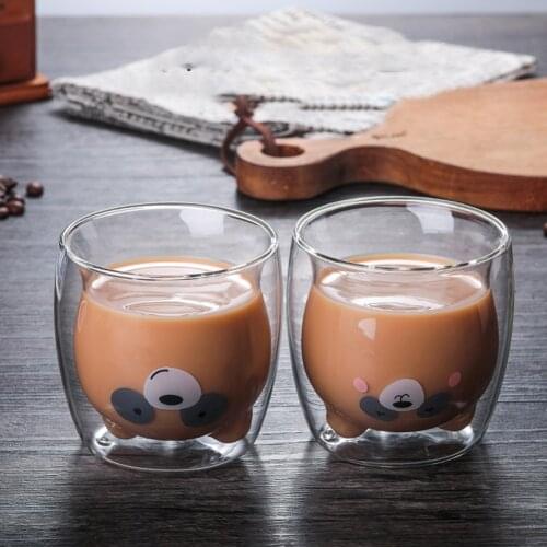 New Heat-resistant Double Wall Glass Cup Beer Espresso Coffee Cup Set Handmade Beer Mug Tea glass Whiskey Glass Cups Drinkware