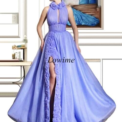 New Vintage Arabic Celebrity Dresses 2019 High Neck Sleeveless Red Carpet Dress Evening Prom Gowns Party Abendkleider Custom