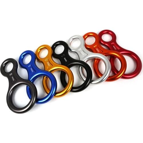 8-shaped Loop Descender Mountain Climbing Equipment 8-shaped Loop Descent Device Downhill Loop Outdoor Expansion Aerial Work