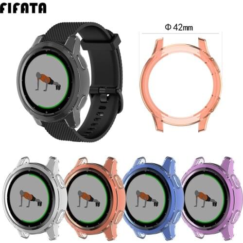 FIFATA TPU Material Transparent Watch Case Cover For Garmin Vivoactive 4S Smart Watch Replacement Watch Case For Garmin Active S