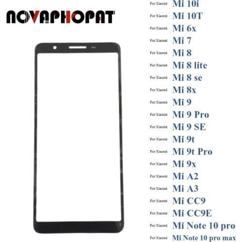 Black Digitizer LCD Sensor Glass For Xiaomi Mi 10i 10T 6x 7 8 lite SE 8x 9 SE Pro Touch Screen Glass lens Panel