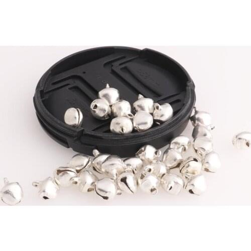 Silver Jingle Bells Blocks 7mm Christmas Festival Party Decoration Wedding Kettle Bells Christmas Tree Decoration/DIY Crafts