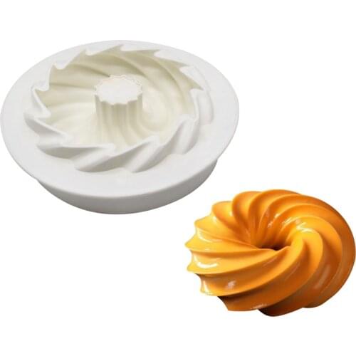 Silicone Mousse Cake Molds 3D Bakeware DIY Mould, Rotating Cookie