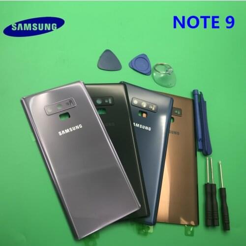 Replacement Original NEW NOTE9 Rear Panel Battery Glass Back Door Cover with Rear camera glass Samsung Galaxy NOTE 9 N960 N960F