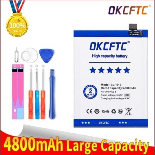 4800mAh BLP613 Replacement Battery for OnePlus 3 One Plus 3 Smart phone bateria