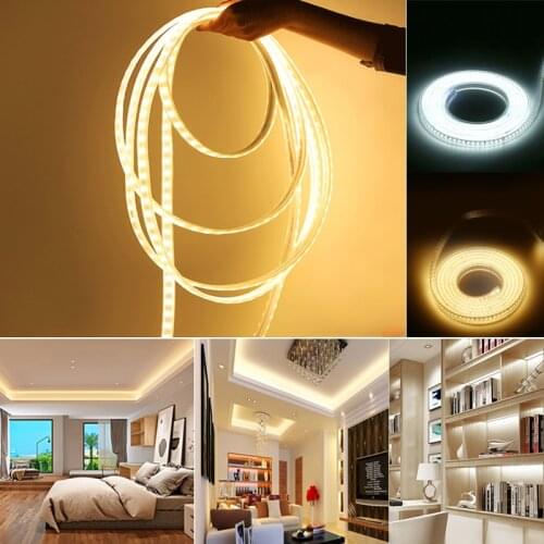 220V LED Strip 2835 High Safety Flexible Light 120leds/m Waterproof 1M/2M/3M/5M/10M/15M/20M LED Light With EU Power Plug