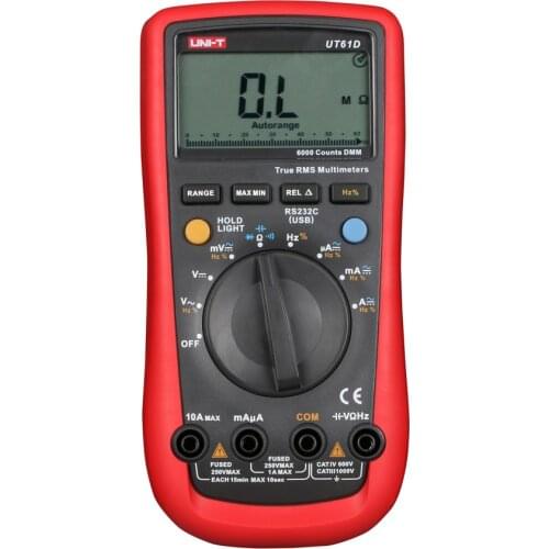 UNI-T UT61D Modern Digital Multimeters Auto Range AC/DC Auto Range 1000V/10A Best Accuracy 0.01mA with Overload Protection