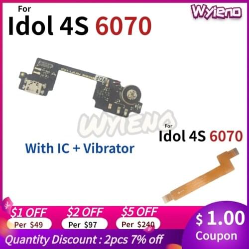 Wyieno 6070 Motherboard Ribbon Replacement Parts For Alcatel idol 4S OT6070 Mainboard LCD Connector Main Flex Cable +tracking