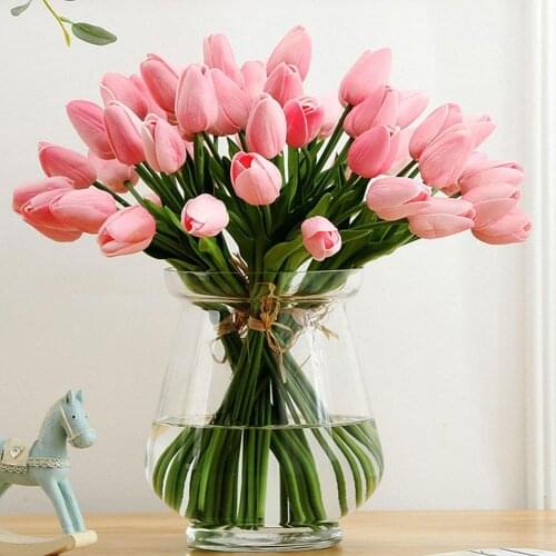 1 Bouquet Artificial Tulip Home Garden Wedding Flower Arrangement Desktop Decor