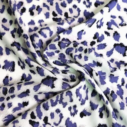 1 meter X 1.4 meter Purple Leopard Fabric Viscose Poplin Material For Dress Shirt Children Clothing
