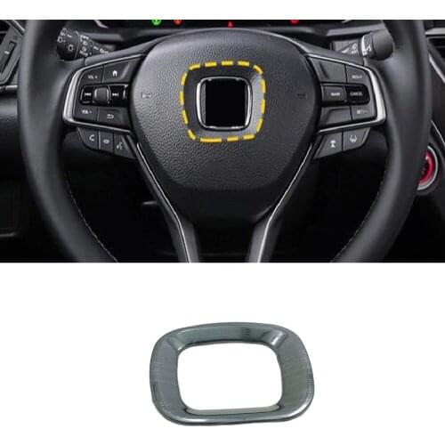 Stainless steel For Honda Accord 10th 2018 2019 Car Middle Steering wheel Button frame Accessories car styling 1pcs