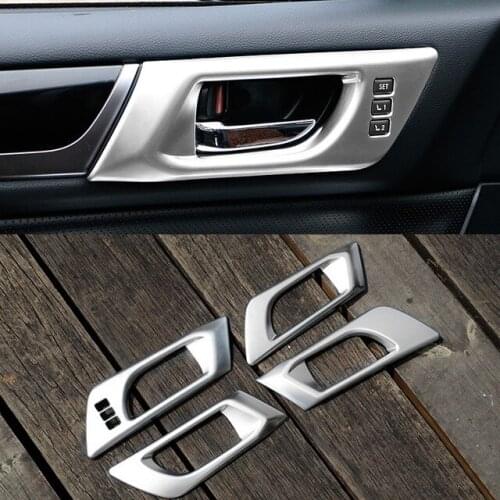 ABS Matte For Subaru Outback 2015 2016 Car inner door Bowl protector frame Panel Cover Trim car styling accessories 4pcs