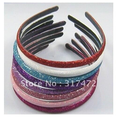 8mm Mix Gold Glitter Powder Hair hOOP Head Bow with Teeth Make Jewely findings