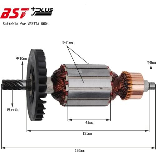 AC220V-240V Rotor/Armature FOR MAKITA 5604 Circular saw