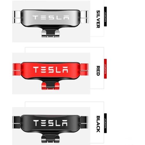 Car Mobile Phone Holder Smartphone Holder For Tesla Model 3 2021 Air Outlet Clip Mount GPS Stand Navigation Bracket Accessories