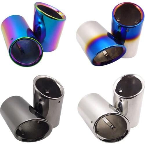 Automobile Styling Stainless Steel Chrome Exhaust Pipe Tips For Cadillac CTS Trim Modifed Exhaust Muffler System Car tail Throat