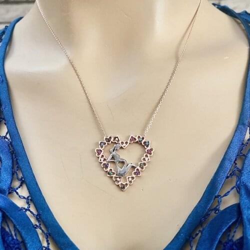 Heart Integrity 925 Sterling Silver Necklace Women Girls Gift Jewelry Accessories Fashion Handmade Elegant Chain