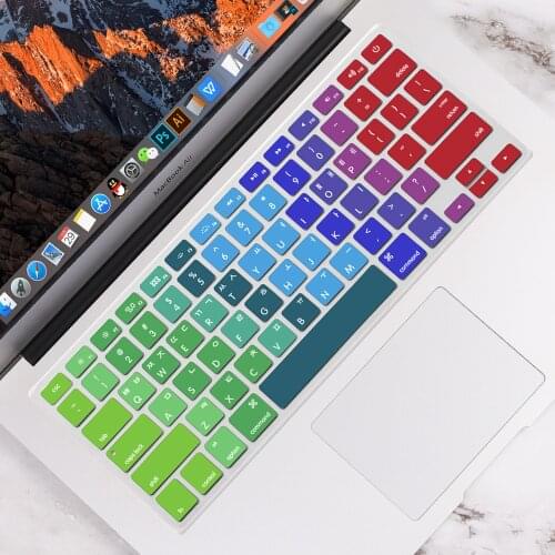US Enter Korean Language Keyboard Cover for MacBook Air Pro Retina 13 13.3 15.4 inch A1466 A1502 A1398 Keyboard Skin Protector