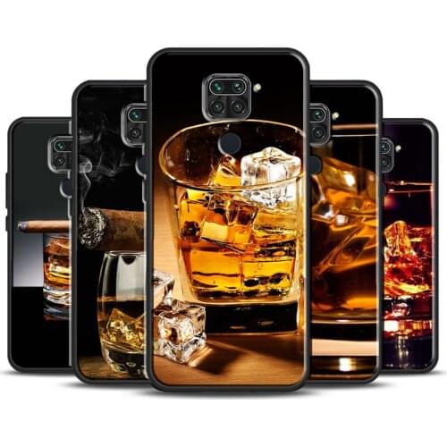 Cigar Whiskey Ice Drink Case For Xiaomi Redmi Note 10 Pro 8T 9S 7 8 9 Pro Phone Cover For Redmi 9T 9C 9A K40 8A 7A