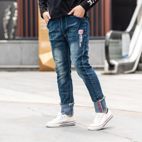 IENENS 5-13Y Kids Boys Clothes Straight Jeans Long Pants Children Denim Clothing Cowboy Trousers Baby Boy Casual Stretch Jeans
