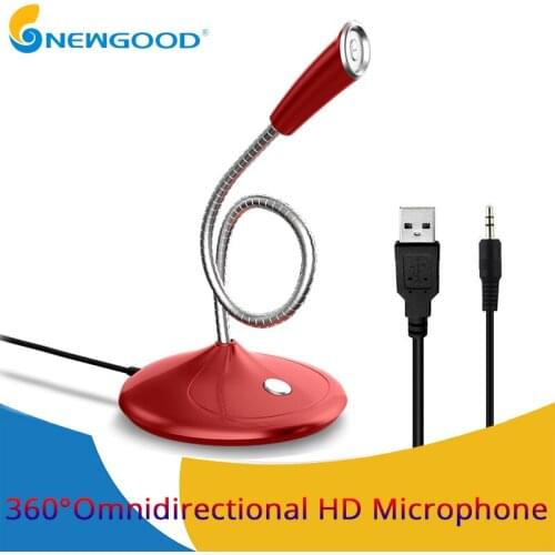 Microphone Flexible Stand MIC for Computer Mini Studio Speech Karaoke Microphone 3.5mm USB Gaming PC Desktop Mikrofon Condenser