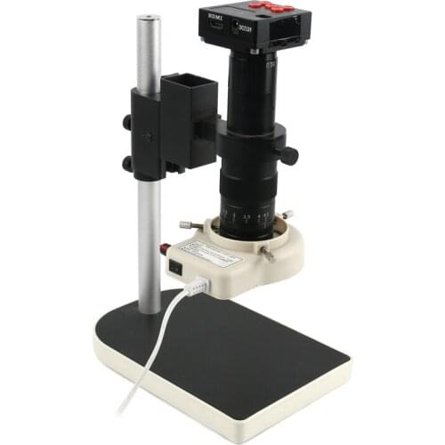 HDMI 1080P 30MP 16MP PCB Soldering TF Industrial Lab Video Microscope Camera + 56 LED + 180X 300X C Mount Lens For PCB Soldering