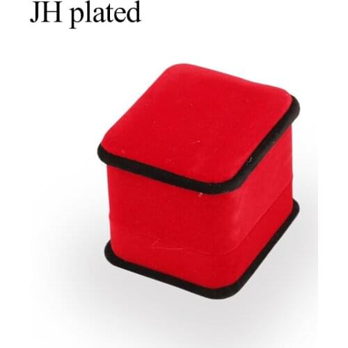 JHplated Jewelry Packaging Necklace Velvet gift boxes Red Blue Gray Rectangle Small gift box Gift wrapping jewelry box Ring box